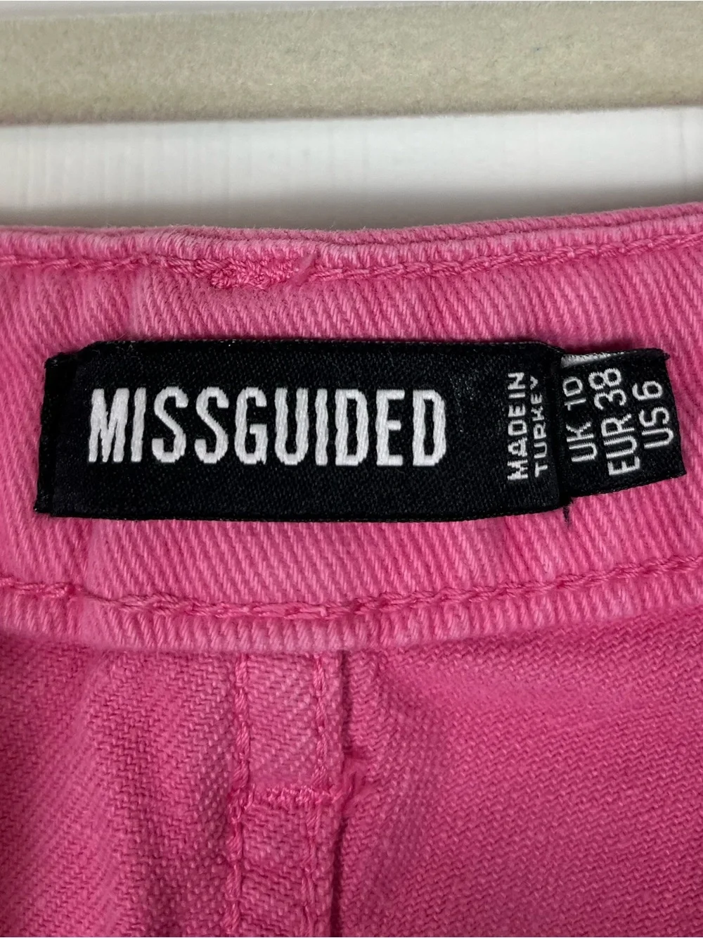 Missguided Bubblegum Pink High Rise Relaxed Straight Denim Jeans Sz 6
